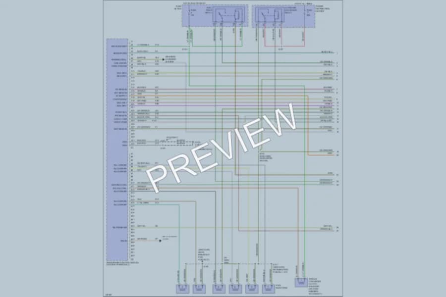 2002 Dodge B2500 Engine Performance wiring diagram preview with protected circuit layout