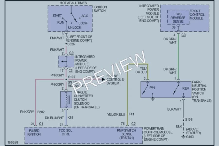2002 Dodge Caravan Transmission wiring diagram preview