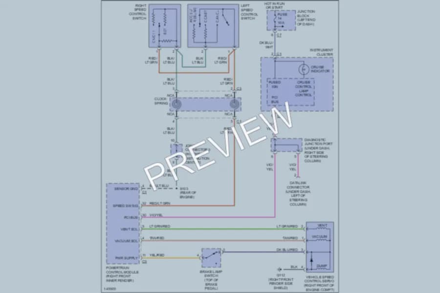 2002 Dodge Dakota Cruise Control wiring diagram preview
