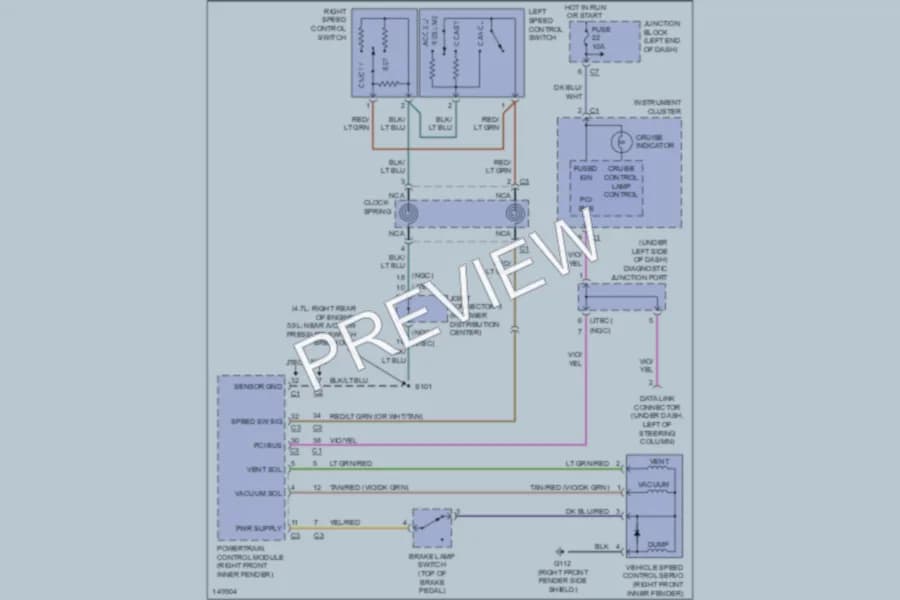 2002 Dodge Durango Cruise Control wiring diagram preview