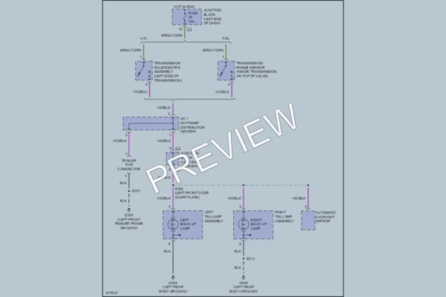2002 Dodge Durango Exterior Lights wiring diagram preview