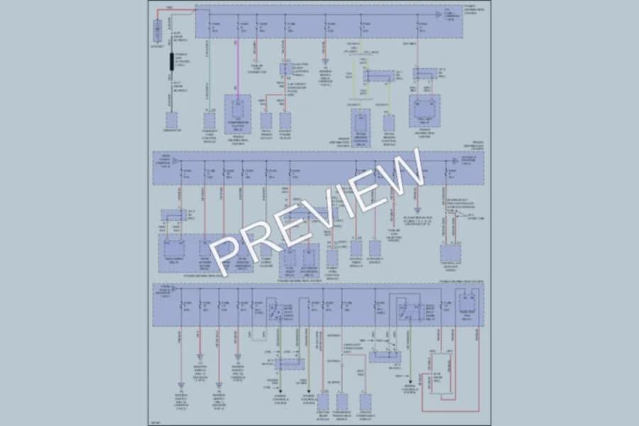 2002 Dodge Durango Power Distribution wiring diagram preview
