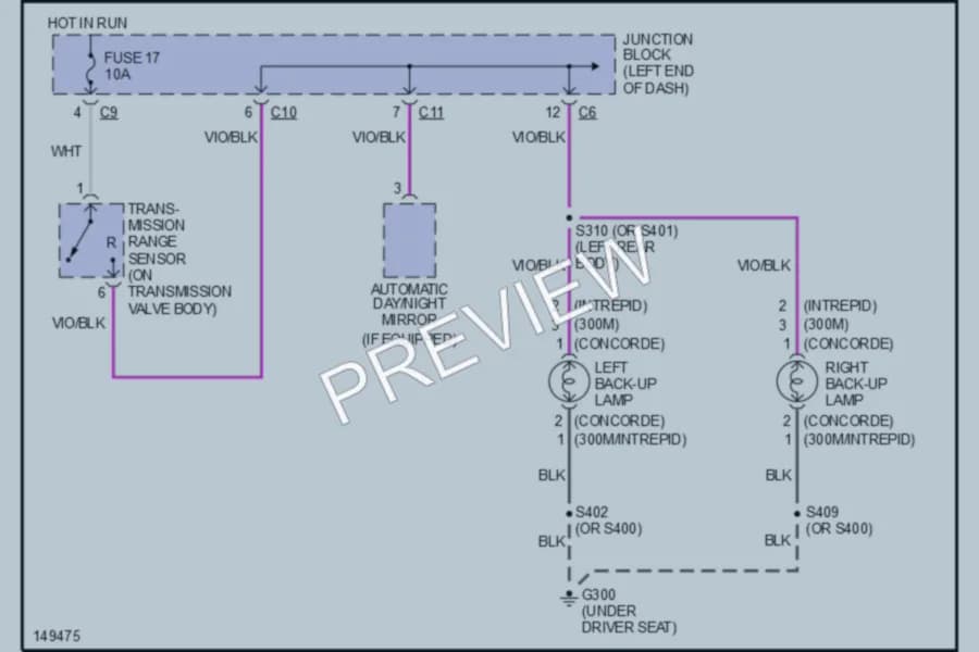 2002 Dodge Intrepid Exterior Lights wiring diagram preview