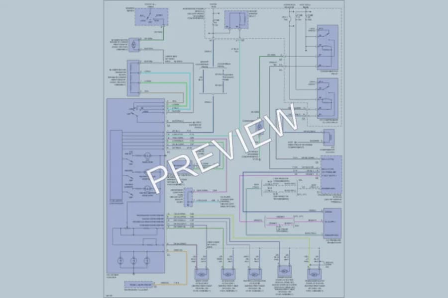 2002 Dodge R1500 Air Conditioning wiring diagram preview with protected circuit layout