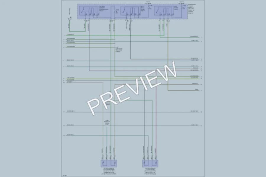 2002 Dodge R1500 Engine Performance wiring diagram preview with protected circuit layout