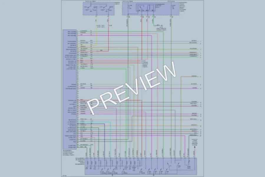 2002 Dodge R1500 Transmission wiring diagram preview with protected circuit layout