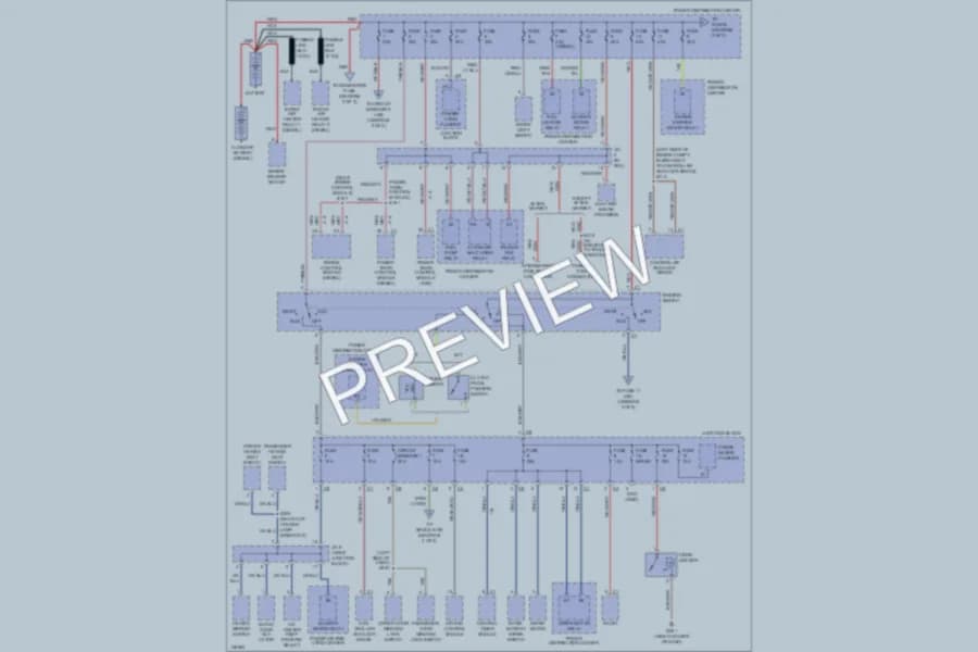 2002 Dodge R2500 Power Distribution wiring diagram preview with protected circuit layout
