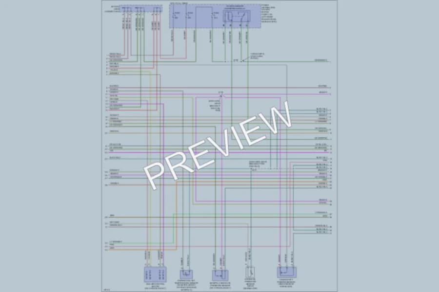 2002 Dodge R3500 Engine Performance wiring diagram preview with protected circuit layout