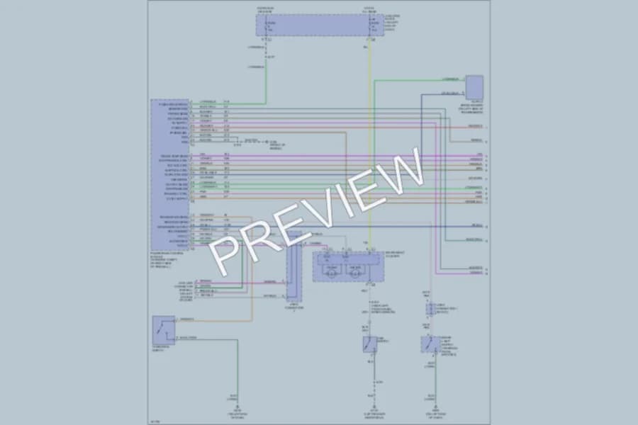 2002 Dodge R3500 Transmission wiring diagram preview with protected circuit layout