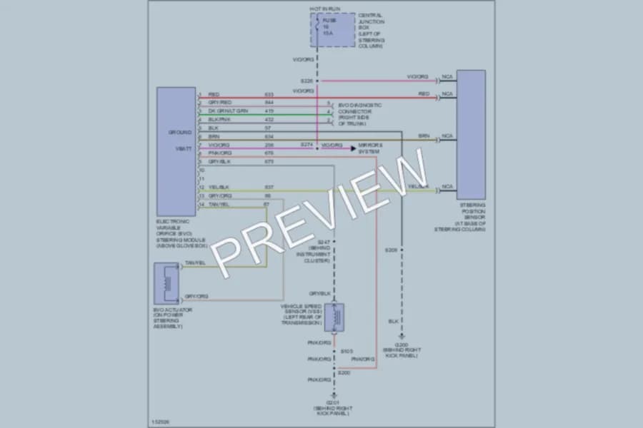 2002 Ford CrownVictoria Electronic Power Steering wiring diagram preview