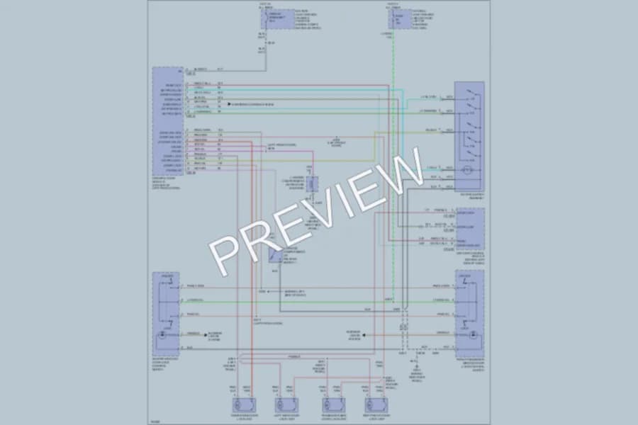 2002 Ford CrownVictoria Power Door Locks wiring diagram preview