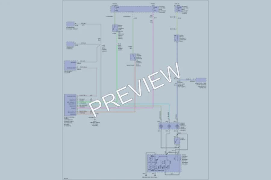 2002 Ford E250 Cruise Control wiring diagram preview with protected circuit layout