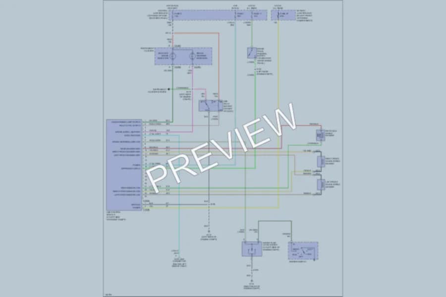 2002 Ford E350 Super Duty Anti Lock Brakes wiring diagram preview with protected circuit layout