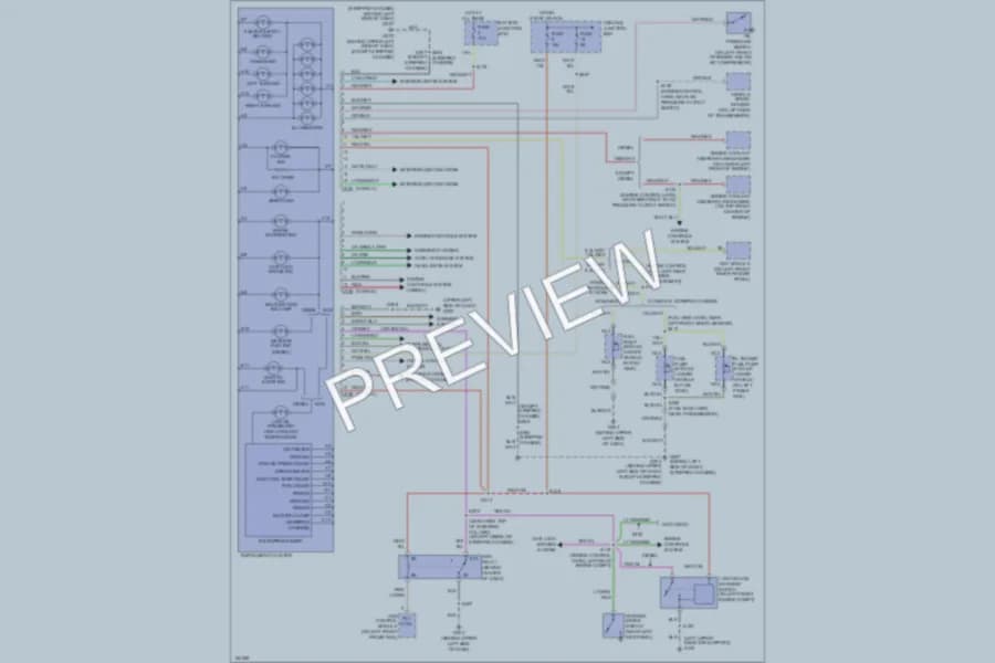 2002 Ford E350 Super Duty Instrument Cluster wiring diagram preview with protected circuit layout