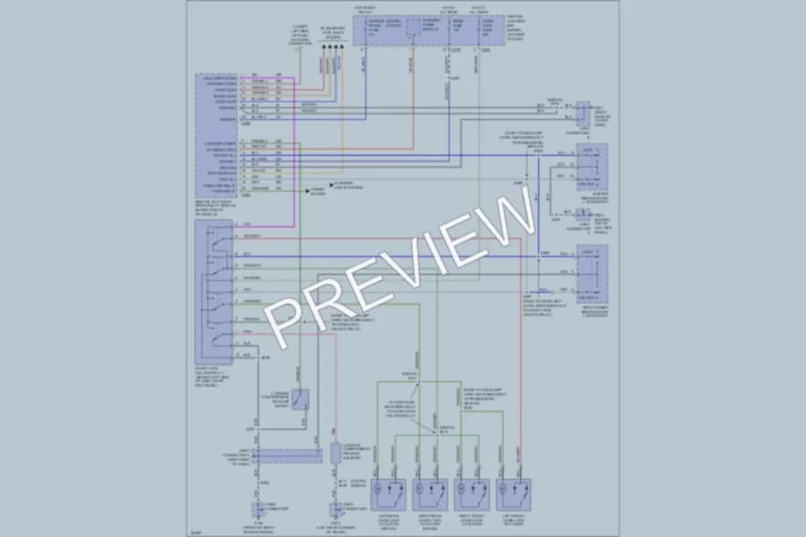 2002 Ford Escort Power Door Locks wiring diagram preview