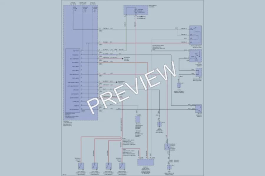 2002 Ford Escort Warning Systems wiring diagram preview