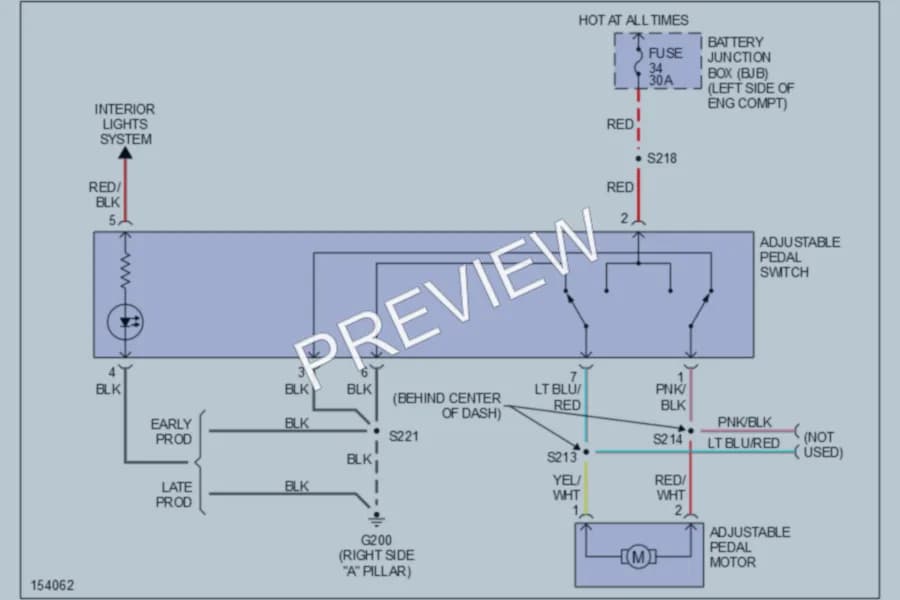 2002 Ford Explorer Power Seats wiring diagram preview
