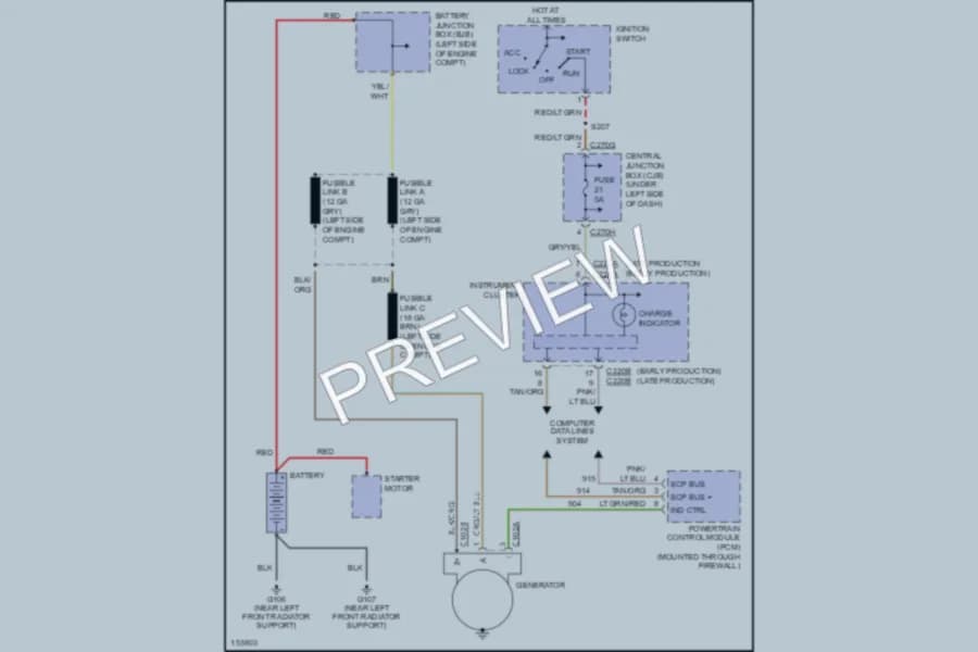 2002 Ford Explorer Starting Charging wiring diagram preview