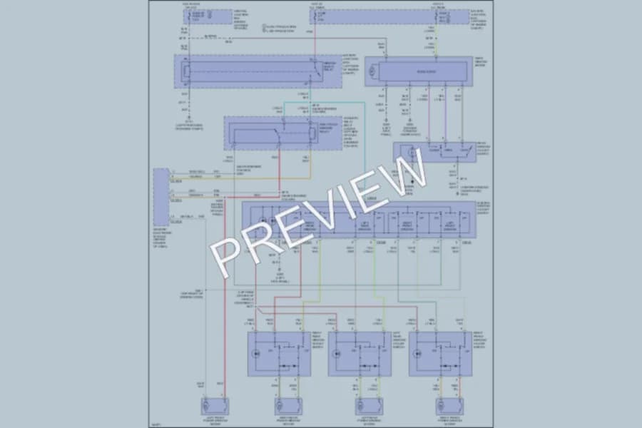 2002 Ford ExplorerSportTrac Power Windows wiring diagram preview