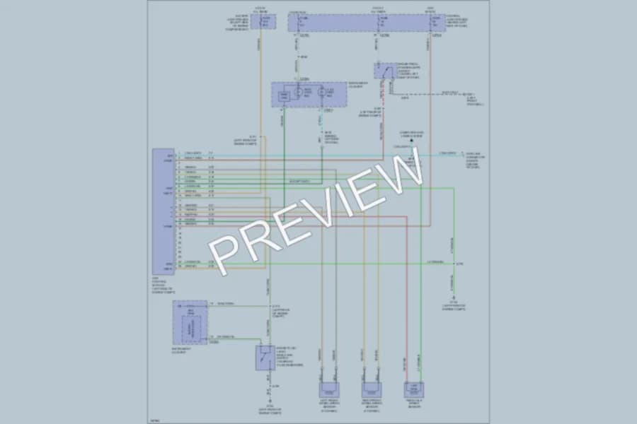 2002 Ford F150 Anti Lock Brakes wiring diagram preview with protected circuit layout