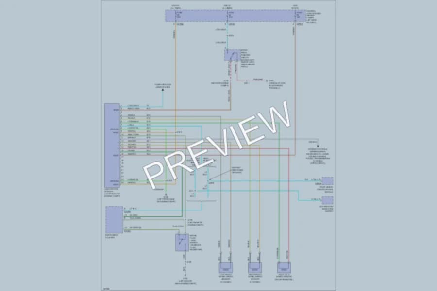 2002 Ford F250 Super Duty Anti Lock Brakes wiring diagram preview with protected circuit layout