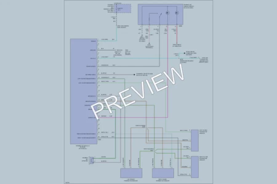 2002 Ford F250 Super Duty Navigation wiring diagram preview with protected circuit layout