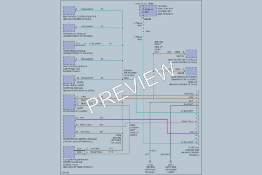 2002 Ford F450ChsCab Computer Data Lines wiring diagram preview