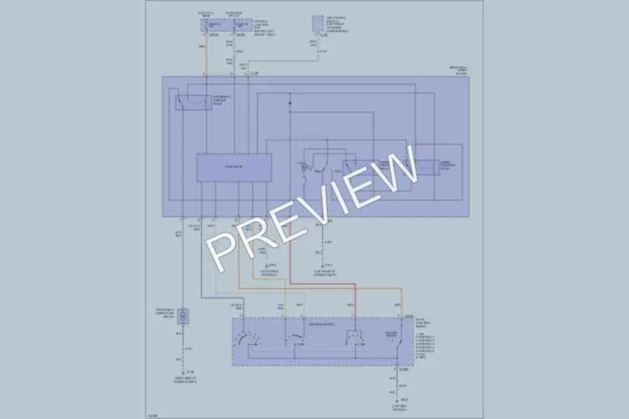 2002 Ford F450ChsCab Wiper Washer wiring diagram preview