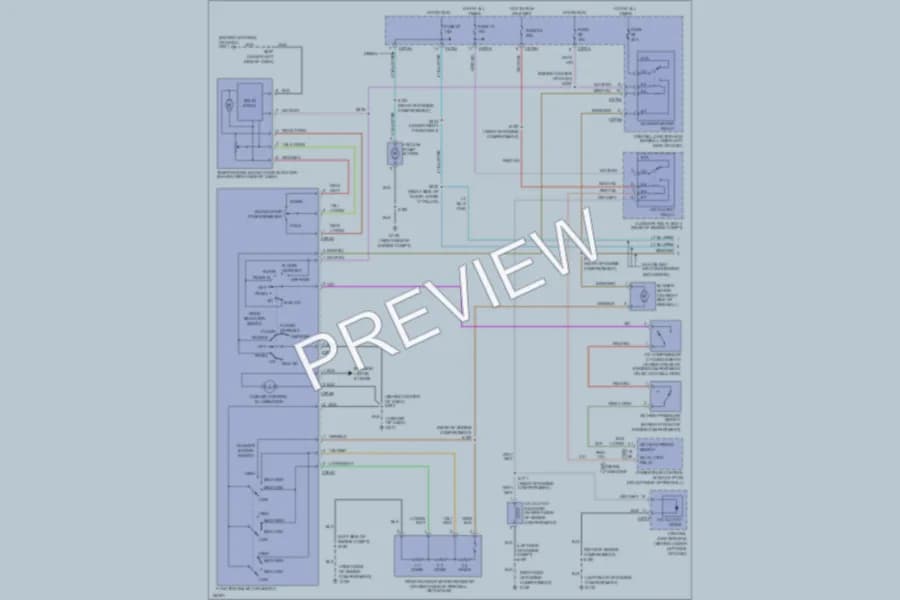 2002 Ford F550ChsCab Air Conditioning wiring diagram preview