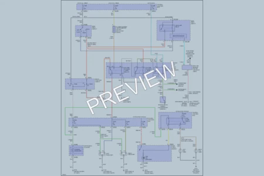 2002 Ford F550ChsCab Headlights wiring diagram preview