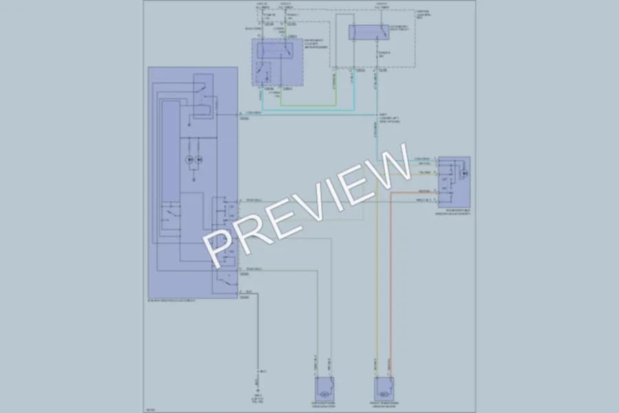 2002 Ford F550ChsCab Power Windows wiring diagram preview