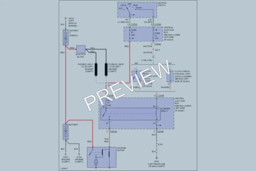 2002 Ford F550ChsCab Starting Charging wiring diagram preview