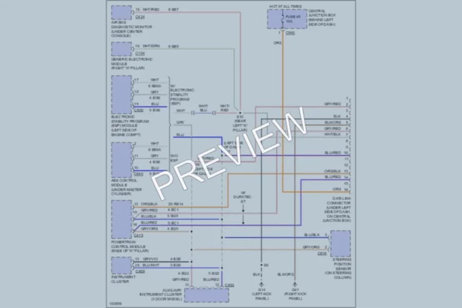 2002 Ford Focus Computer Data Lines wiring diagram preview