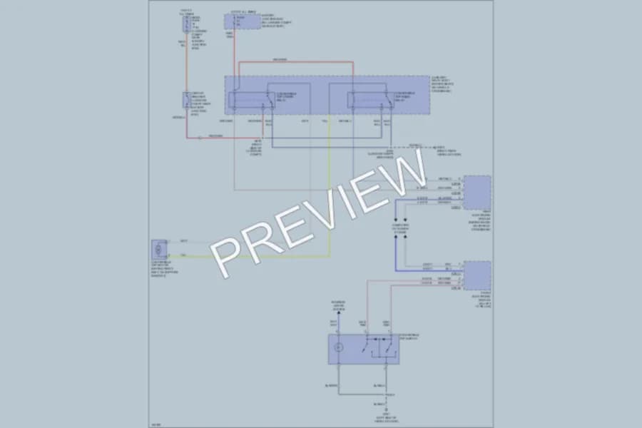 2002 Ford Thunderbird Power Top Sunroof wiring diagram preview