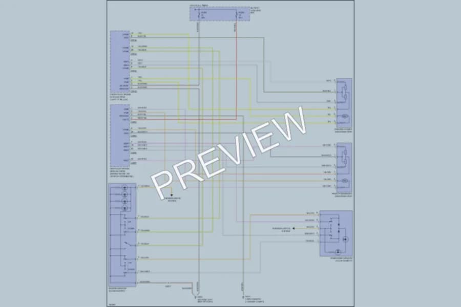 2002 Ford Thunderbird Power Windows wiring diagram preview