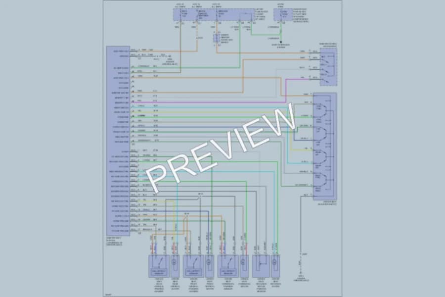 2002 GMC 1500 Hd Memory Systems wiring diagram preview with protected circuit layout