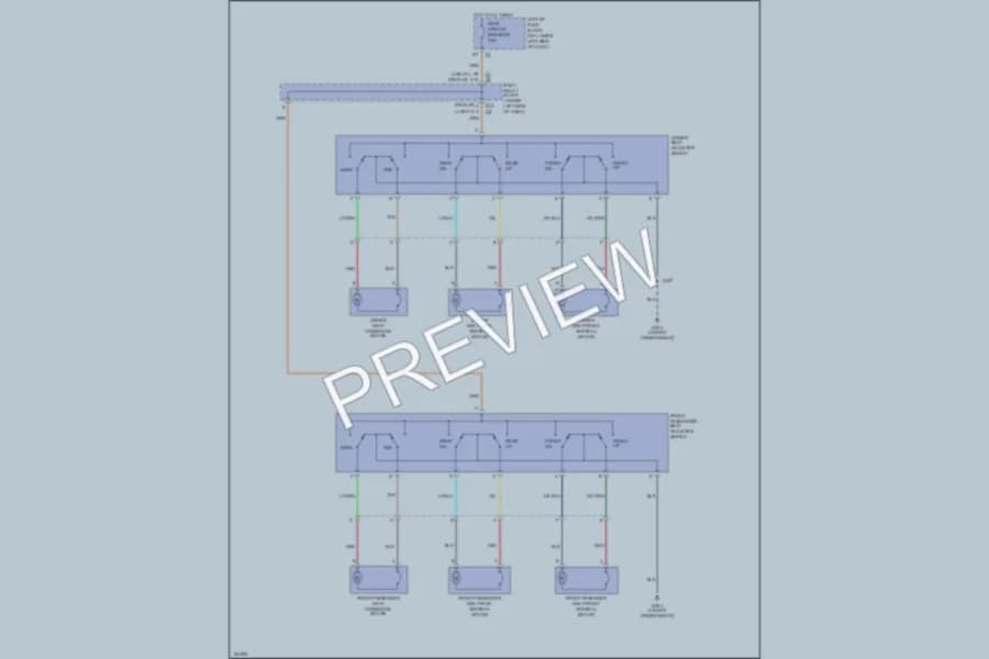 2002 GMC 1500 Hd Power Seats wiring diagram preview with protected circuit layout