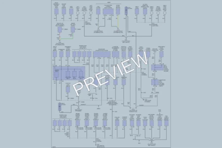 2002 GMC 2500 Hd Ground Distribution wiring diagram preview with protected circuit layout