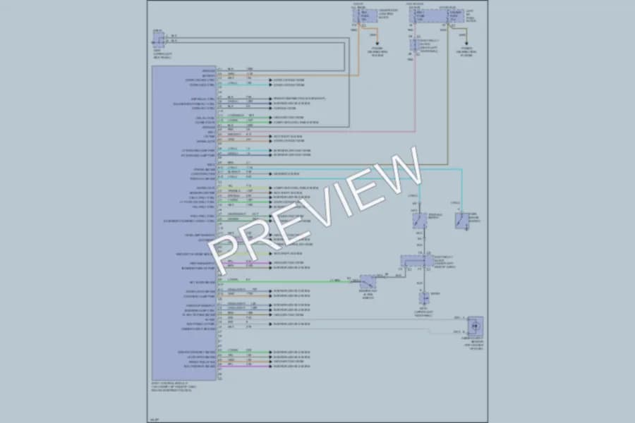 2002 GMC 3500 Body Computer wiring diagram preview with protected circuit layout