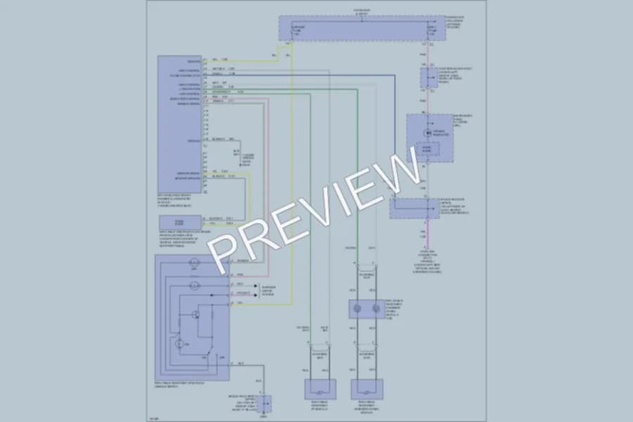 2002 GMC 3500 Supplemental Restraints wiring diagram preview with protected circuit layout