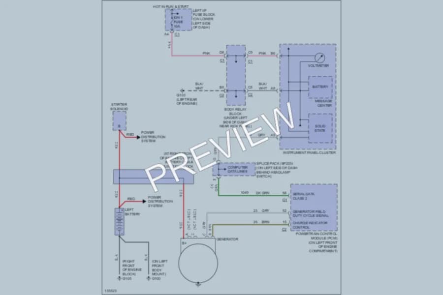 2002 GMC C1500YukonXL Starting Charging wiring diagram preview