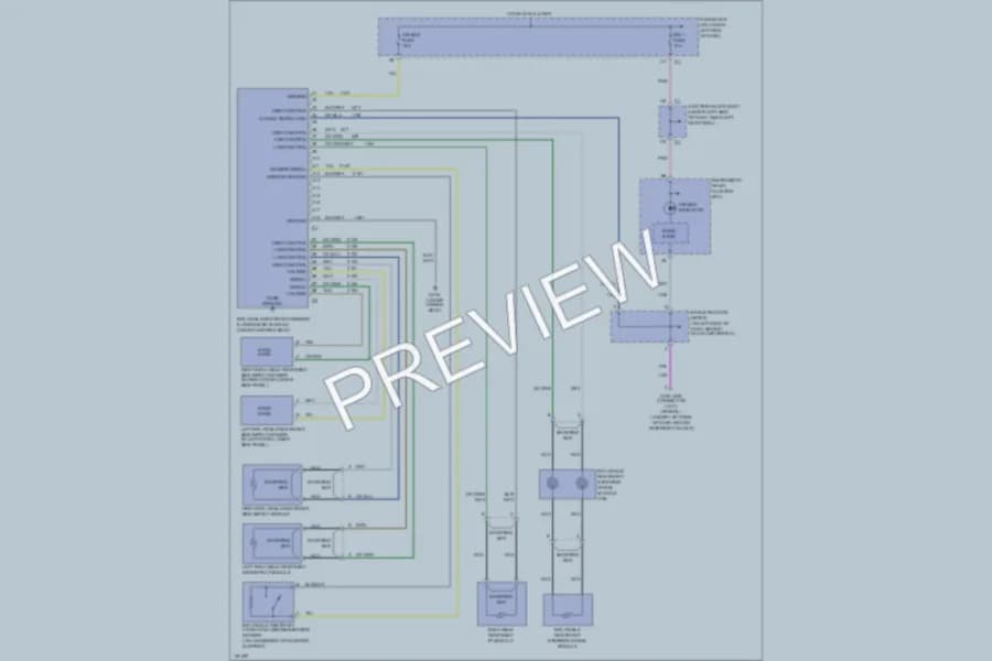 2002 GMC C1500 Supplemental Restraints wiring diagram preview with protected circuit layout
