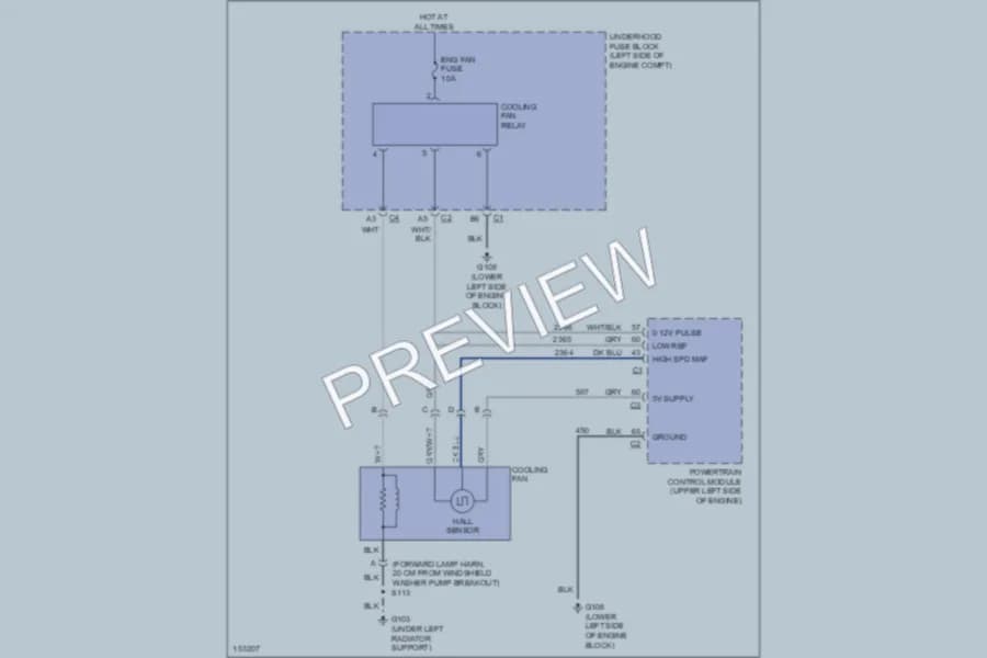 2002 GMC EnvoyXL Cooling Fan wiring diagram preview