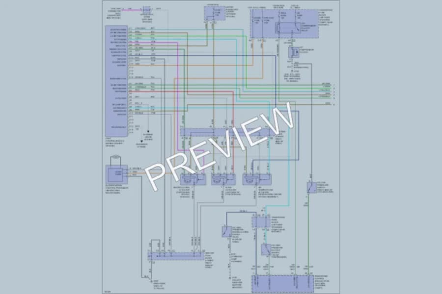 2002 GMC K2500YukonXL Air Conditioning wiring diagram preview