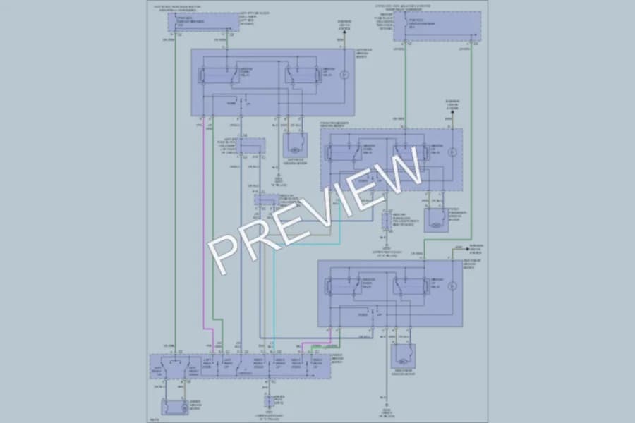 2002 GMC K2500YukonXL Power Windows wiring diagram preview