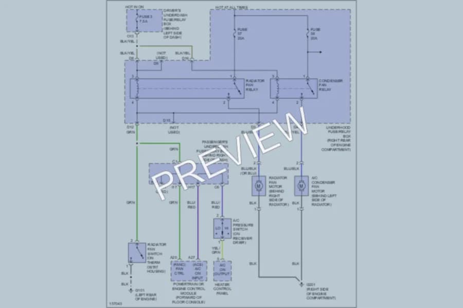 2002 Honda Accord Cooling Fan wiring diagram preview