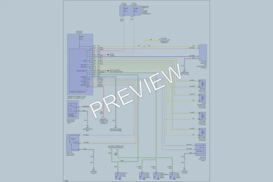 2002 Honda CRV Power Door Locks wiring diagram preview