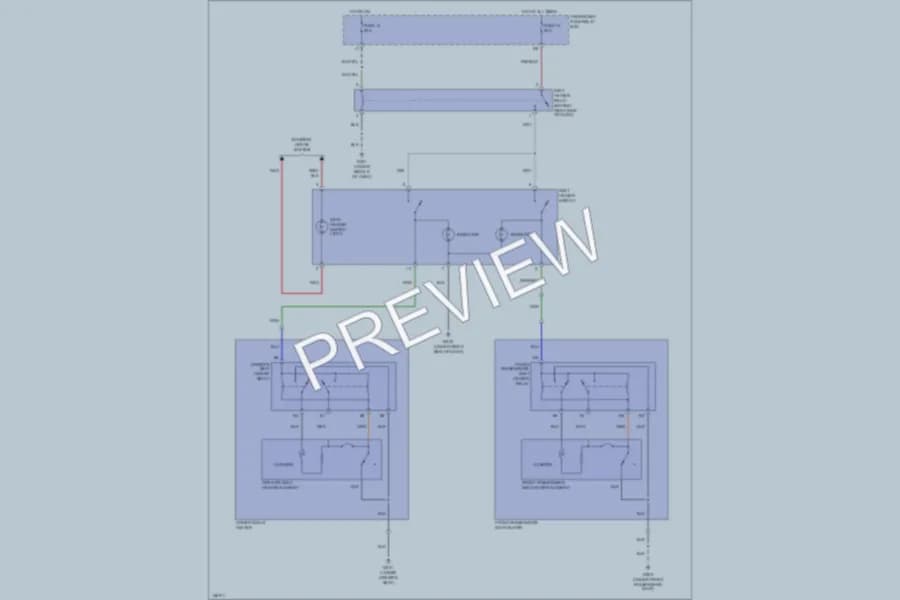 2002 Honda CRV Power Seats wiring diagram preview