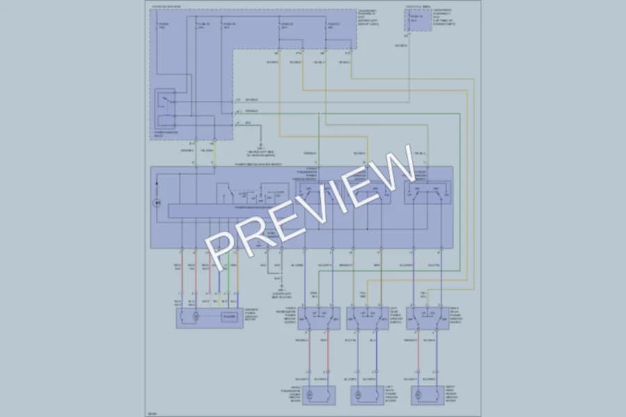 2002 Honda CRV Power Windows wiring diagram preview