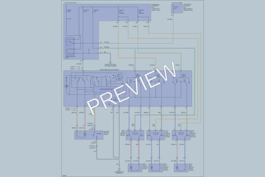 2002 Honda Civic Power Windows wiring diagram preview